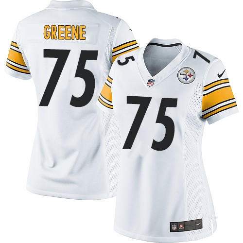 Women's Elite Joe Greene Nike Jersey White Road - #75 NFL Pittsburgh Steelers